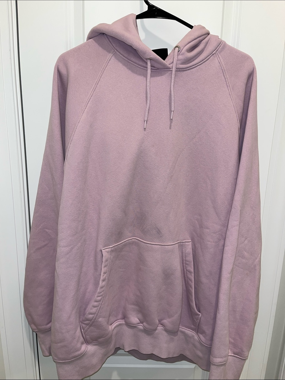 H&M Men's Fleece Hooded Hoodie sweatshirt Dusty Lavender XL with marks